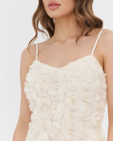 Сукня з об'ємними квітами від FASHIONSTA кремовий