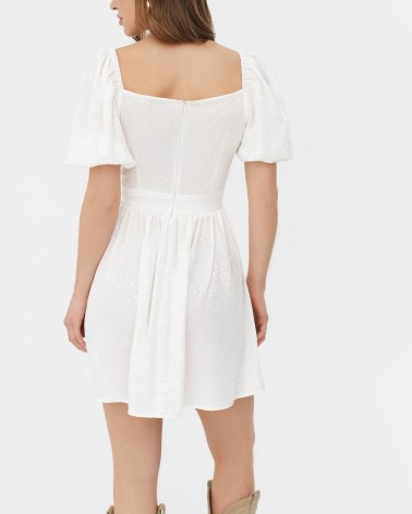 Сукня з об'ємними рукавами від FASHIONSTA молочний