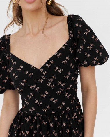 Сукня з об'ємними рукавами від FASHIONSTA чорний