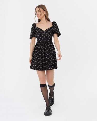 Сукня з об'ємними рукавами від FASHIONSTA чорний