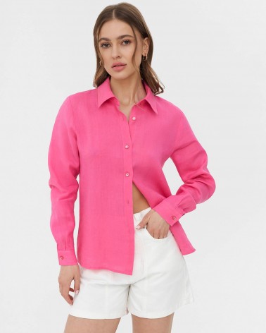 Сорочка лляна від FASHIONISTA рожевий