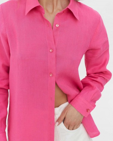 Сорочка лляна від FASHIONISTA рожевий