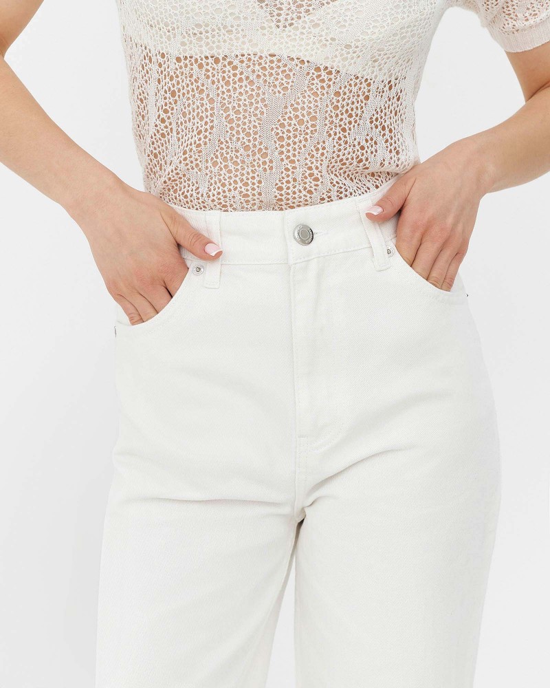 Джинси Straight однотонні від FASHIONISTA молочний