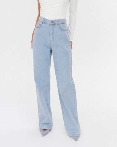 Джинси Straight однотонні від FASHIONISTA блакитний