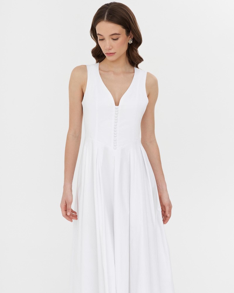 Сарафан бавовняний з ґудзиками
 від FASHIONSTA білий