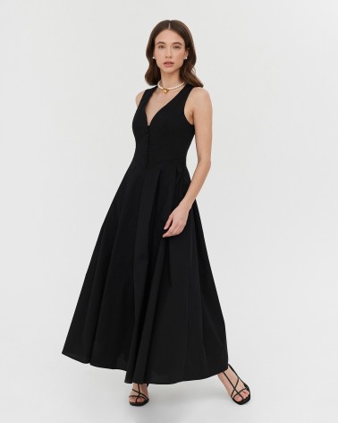 Сарафан бавовняний з ґудзиками
 від FASHIONSTA чорний