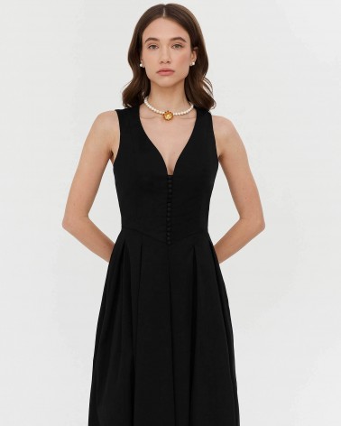 Сарафан бавовняний з ґудзиками
 від FASHIONSTA чорний