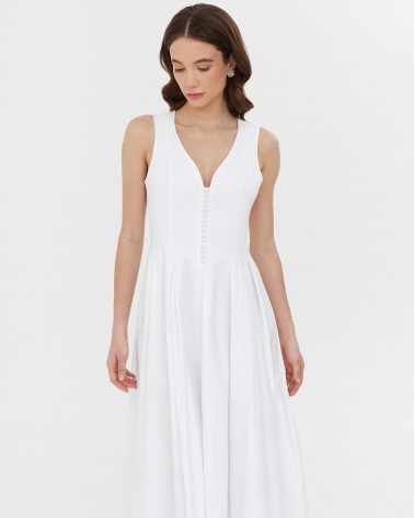 Сарафан бавовняний з ґудзиками
 від FASHIONSTA білий