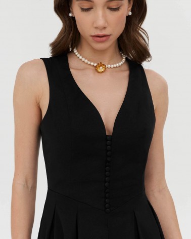 Сарафан бавовняний з ґудзиками
 від FASHIONSTA чорний