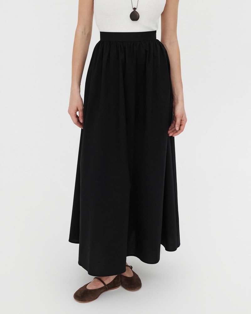 Спідниця-максі бавовняна від FASHIONISTA чорний