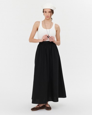 Спідниця-максі бавовняна від FASHIONISTA чорний