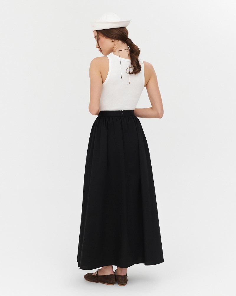 Спідниця-максі бавовняна від FASHIONISTA чорний