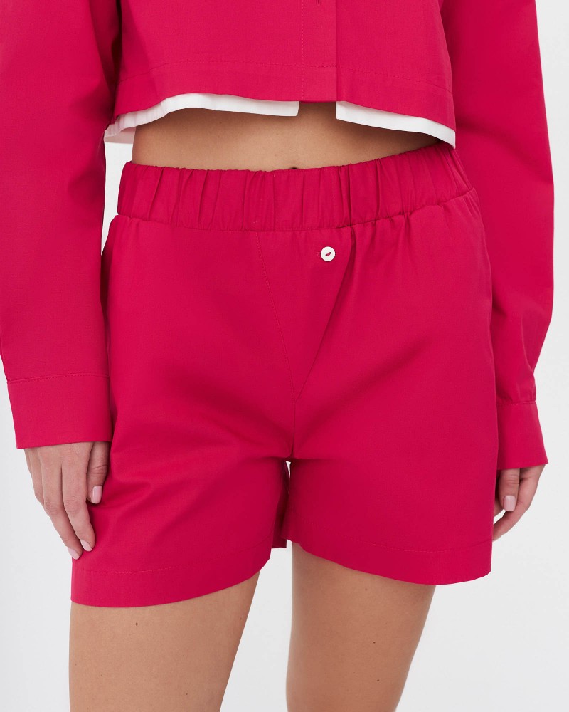 Шорти бавовняні однотонні від FASHIONISTA фуксія