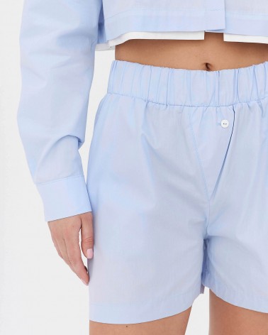 Шорти бавовняні однотонні від FASHIONISTA блакитний