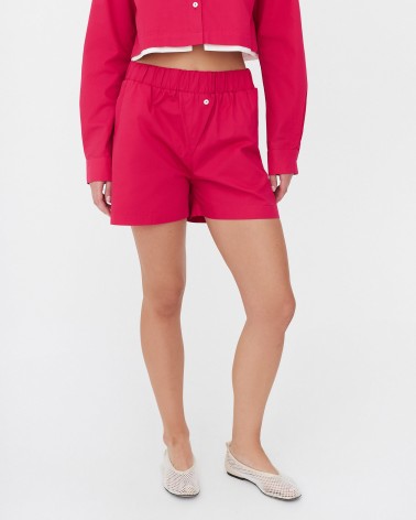 Шорти бавовняні однотонні від FASHIONISTA фуксія