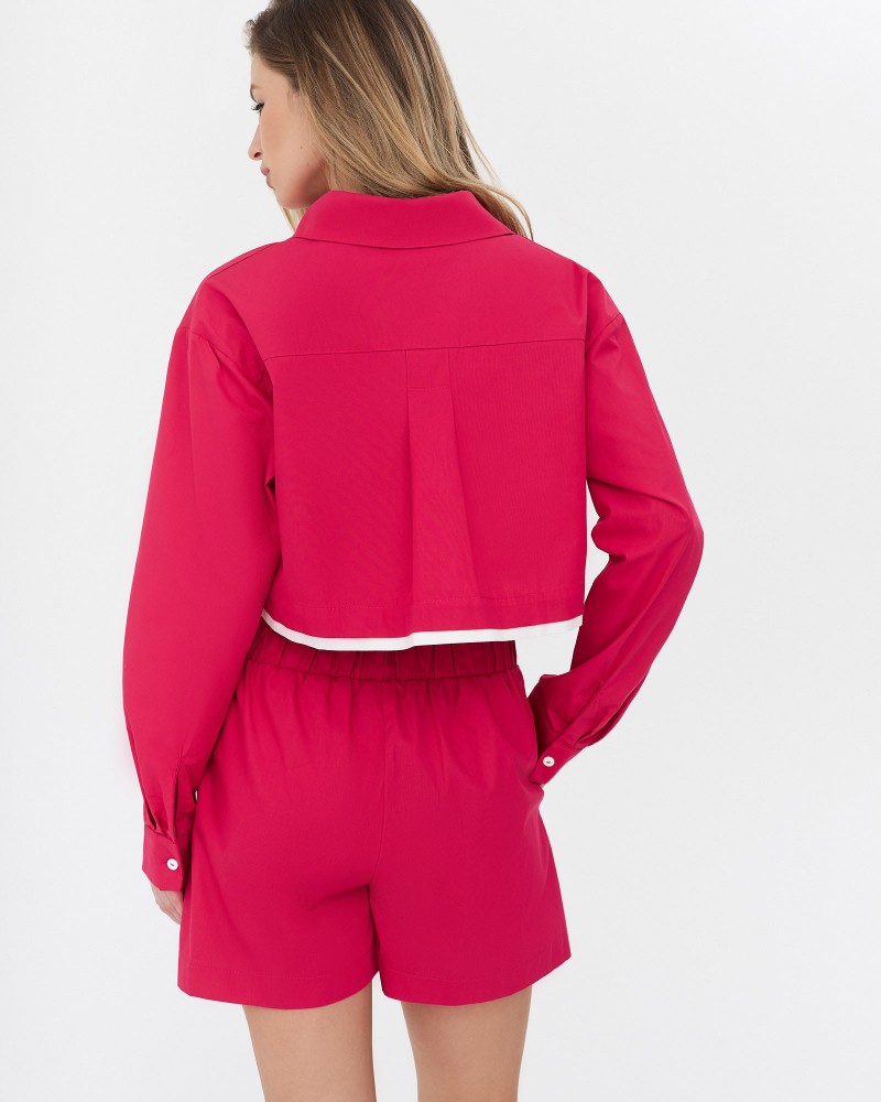 Шорти бавовняні однотонні від FASHIONISTA фуксія