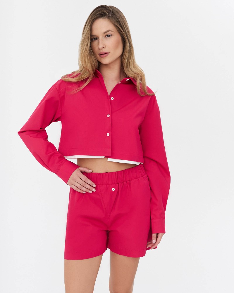 Сорочка вкорочена від FASHIONISTA фуксія