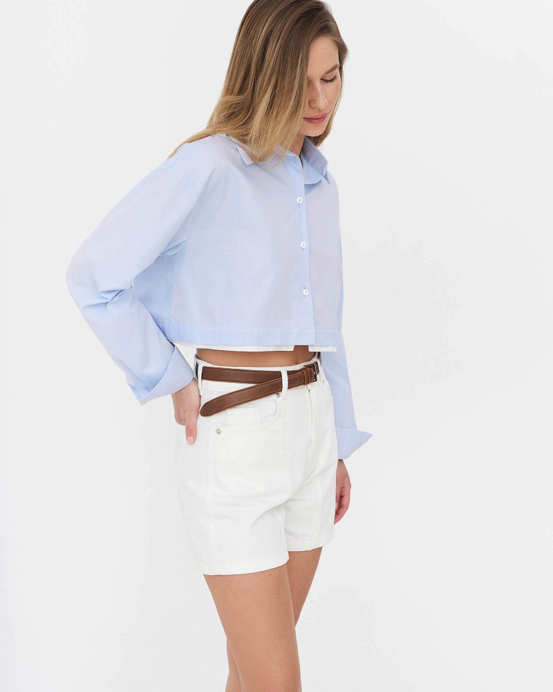 Сорочка вкорочена від FASHIONISTA блакитний