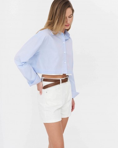Сорочка вкорочена від FASHIONISTA блакитний