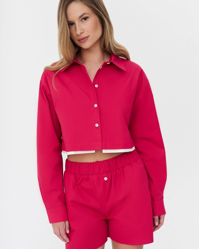 Сорочка вкорочена від FASHIONISTA фуксія