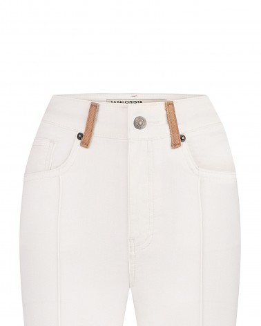 Джинси Flared з декоративними швами (KS) від FASHIONISTA молочний