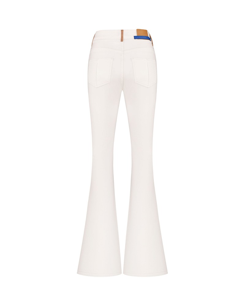 Джинси Flared з декоративними швами (KS) від FASHIONISTA молочний
