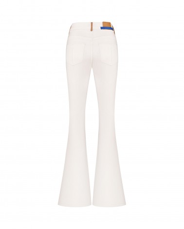Джинси Flared з декоративними швами (KS) від FASHIONISTA молочний