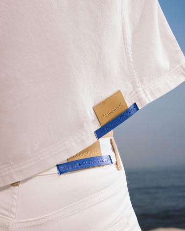 Джинси Flared з декоративними швами (KS) від FASHIONISTA молочний