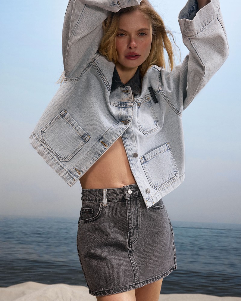 Спідниця-міні джинсова (KS) від FASHIONISTA темно-сірий