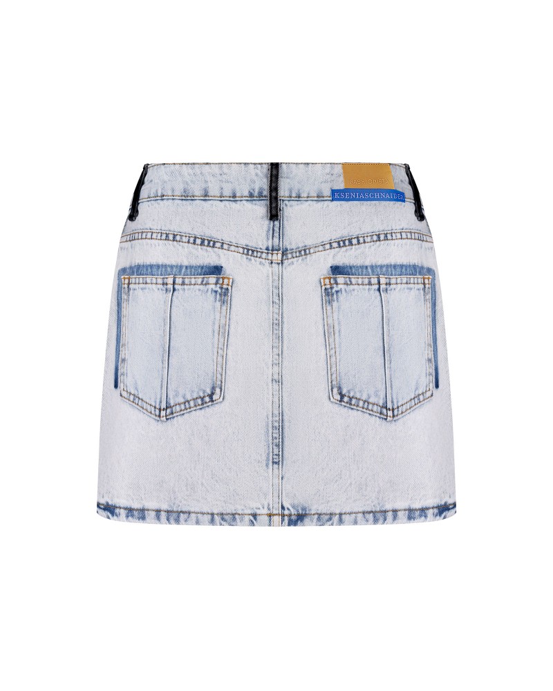 Спідниця-міні джинсова (KS) від FASHIONISTA блакитний