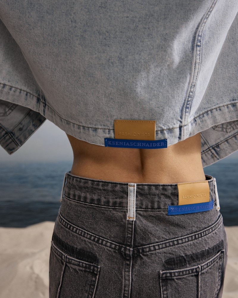 Куртка джинсова з контрастним коміром (KS) від FASHIONISTA блакитний