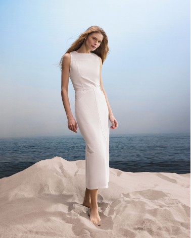 Сарафан джинсовий (KS) від FASHIONISTA молочний