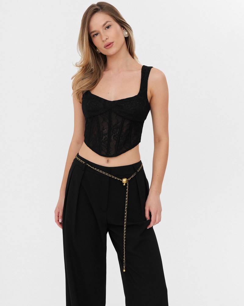 Корсет мереживний від FASHIONISTA чорний