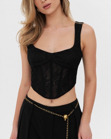 Корсет мереживний від FASHIONISTA чорний