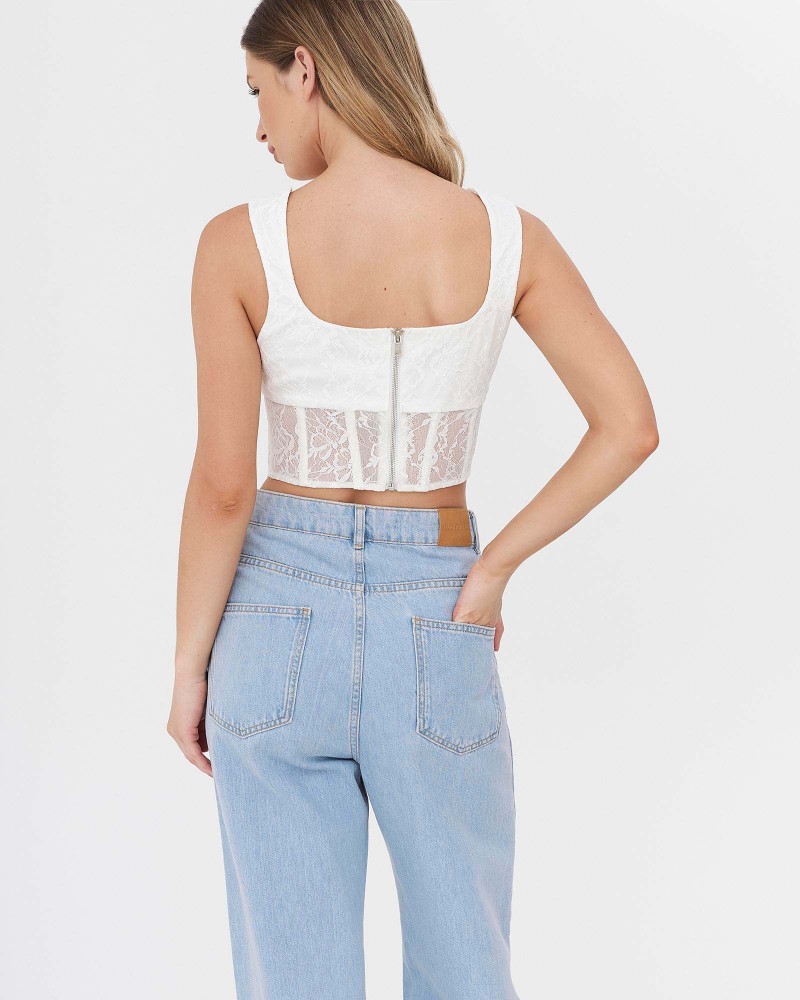 Корсет мереживний від FASHIONISTA білий