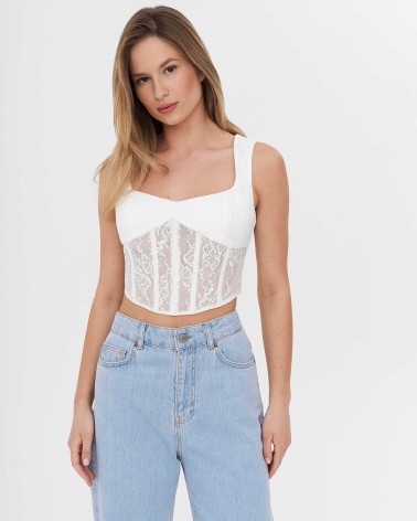 Корсет мереживний від FASHIONISTA білий