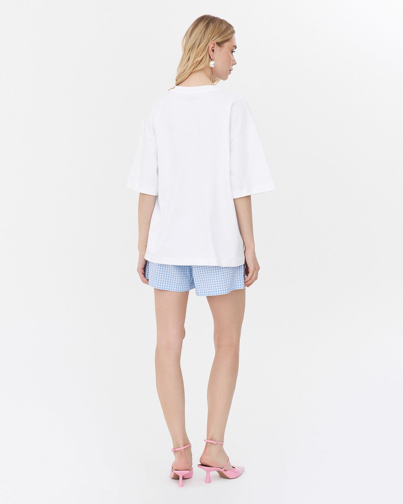 Футболка з принтом від FASHIONISTA білий