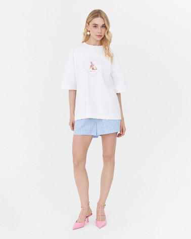 Футболка з принтом від FASHIONISTA білий