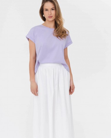 Футболка вкорочена з манжетами від FASHIONISTA темно-ліловий