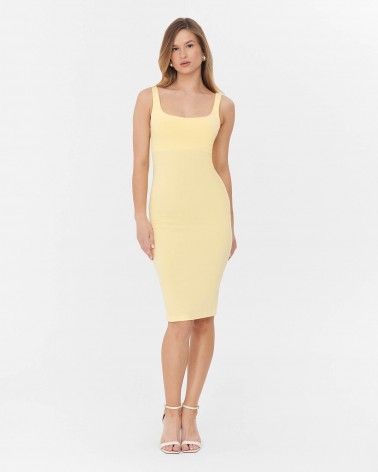 Сукня силуетна з розрізом ззаду від FASHIONISTA жовтий