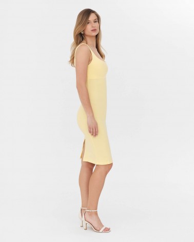 Сукня силуетна з розрізом ззаду від FASHIONISTA жовтий