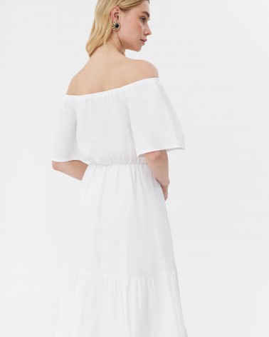 Сукня муслінова з рюшами від FASHIONISTA білий