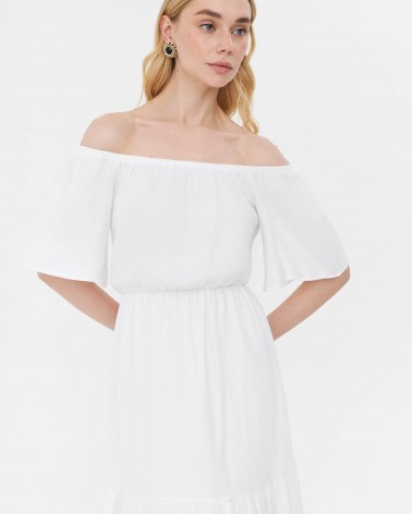 Сукня муслінова з рюшами від FASHIONISTA білий