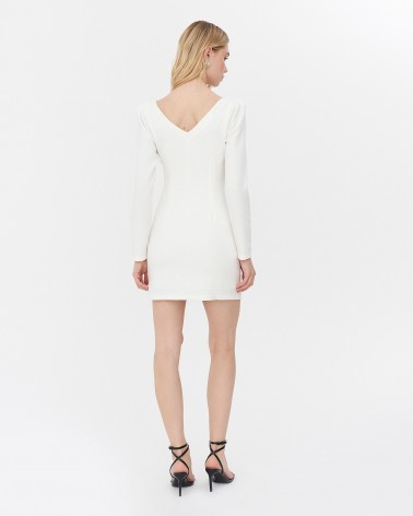 Сукня з V-вирізом від FASHIONISTA молочний