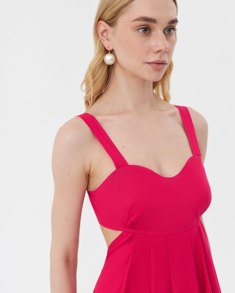 Сарафан з вирізом на спині від FASHIONISTA фуксія