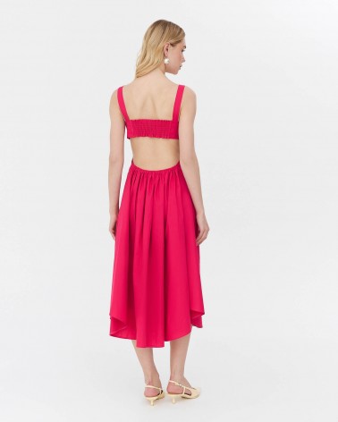 Сарафан з вирізом на спині від FASHIONISTA фуксія