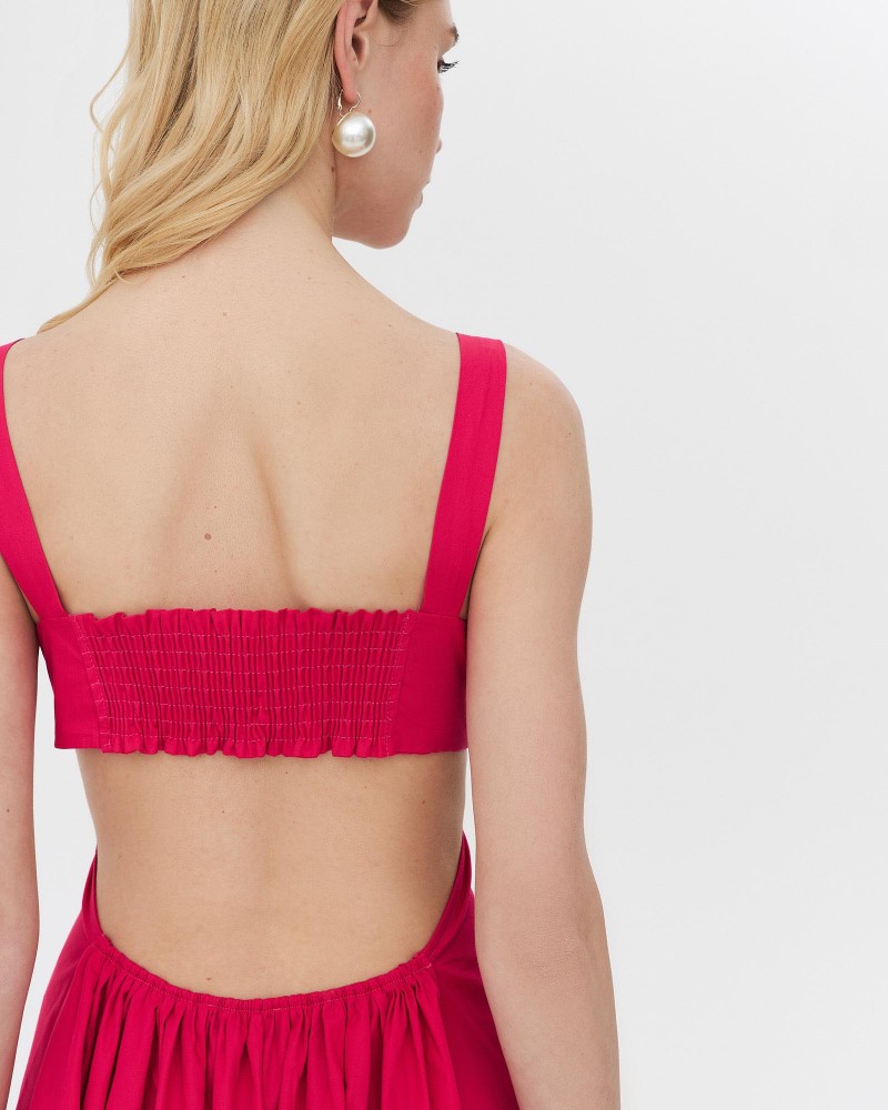 Сарафан з вирізом на спині від FASHIONISTA фуксія