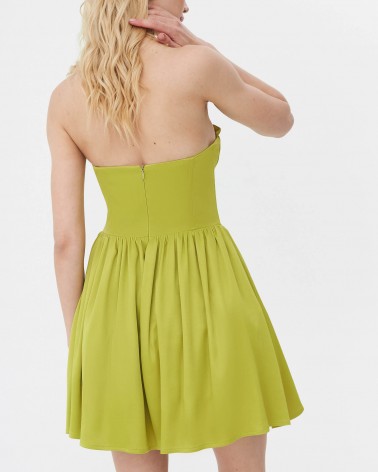 Сукня з імітацією корсета від FASHIONISTA оливковий