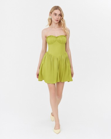 Сукня з імітацією корсета від FASHIONISTA оливковий