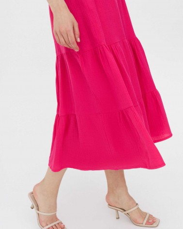 Сукня муслінова з рюшами від FASHIONISTA фуксія